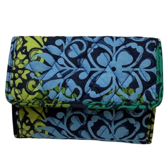 Vera Bradley Women's Wallet Ruthem And Blues Green & Blue - Picture 1 of 9